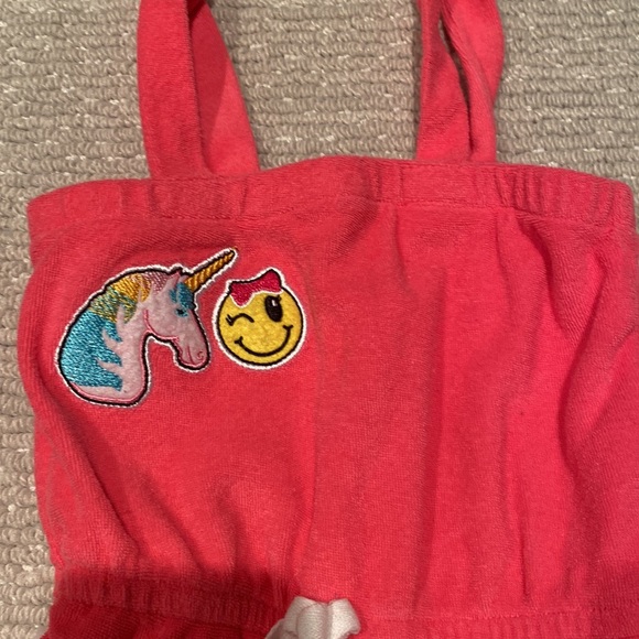 Toddler terry hot pink romper worn once - Picture 2 of 4